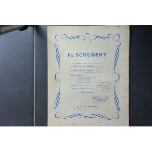 2 Oude partituren Fr. Schubert.