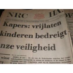 div. kranten Treinkaping Molukkers