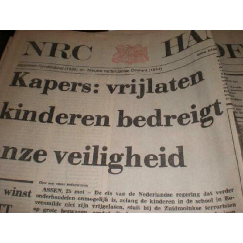 div. kranten Treinkaping Molukkers
