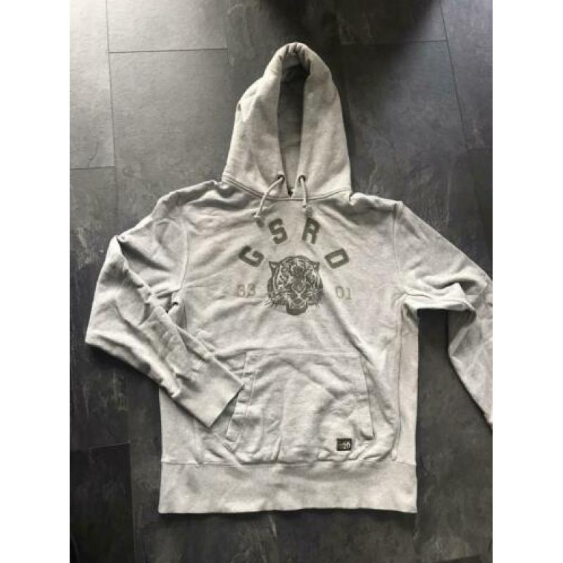 G STAR RAW grijze hoodie sweater groen print XXL heren ZGAN