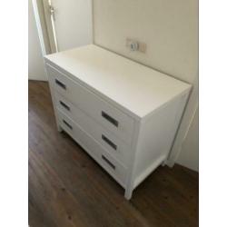 3 laden commode kast wit