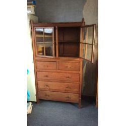 Brocante, eiken kast, antiek