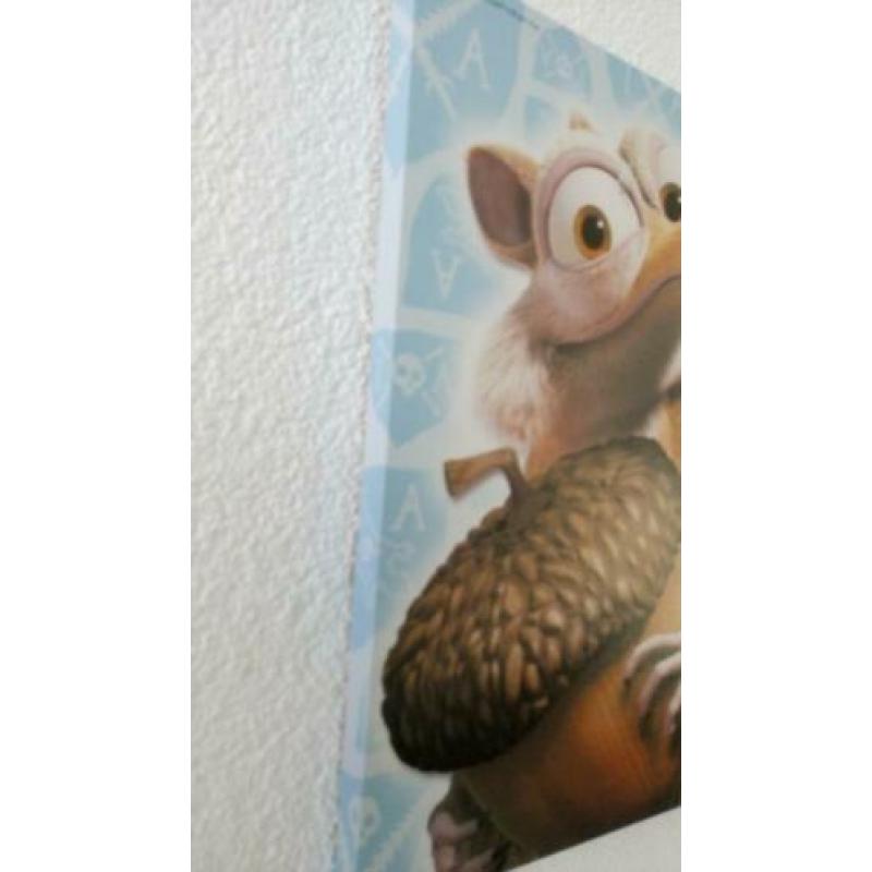 Ice Age schilderij kinderkamer 35x35cm zgan zie foto,s