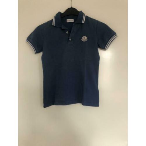 Moncler polo shirt shirtje t-shirt jongens maat 140 blauw