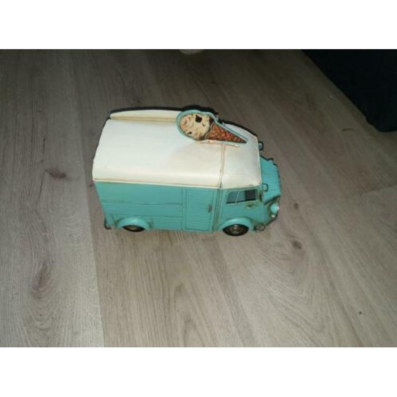 blik metalen citroen h hy ice truck auto blauw nieuw