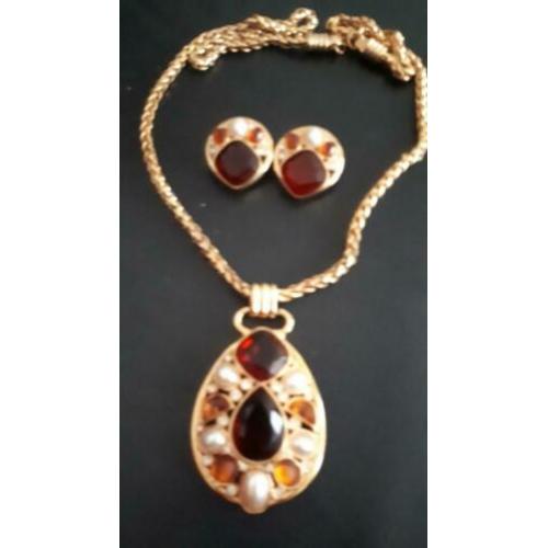Sieraden set ketting/oorbellen Spaanse designer David Grau