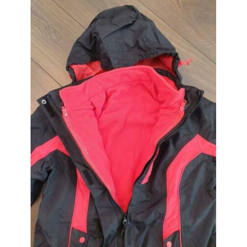 ZGAN zwart / roze ski jack (40) incl uitneembaar fleecejack