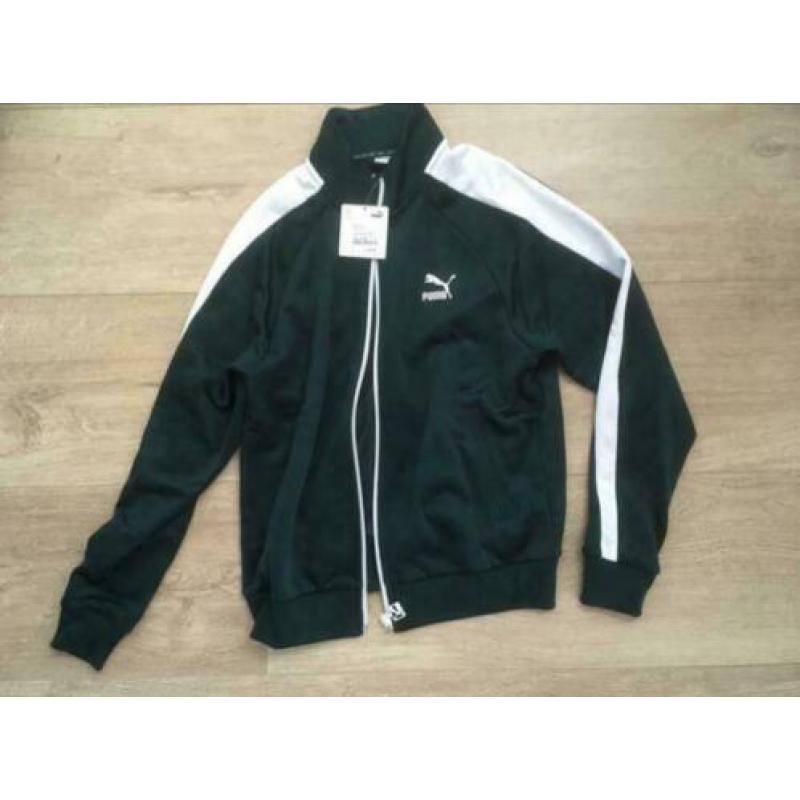 NIEUW Puma trainingsjasje track jack donker groen small