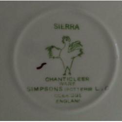 SIMPSONS CHANTICLEER WARE SIERRA soepkom soepkop en schotel