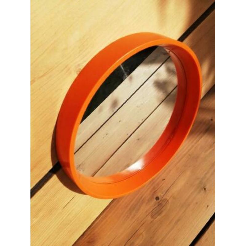 Retro vintage oranje spiegel!
