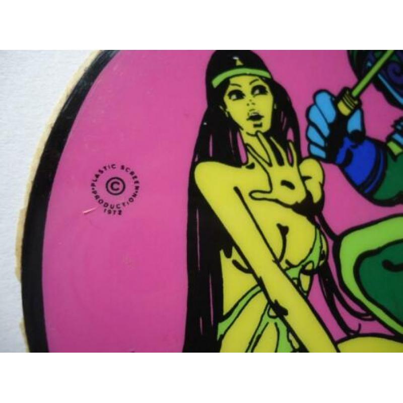 sticker Pinup 1972 Plastic screen production pin up art dik