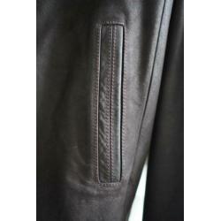 Brown leather jacket (size L)