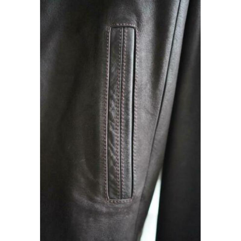 Brown leather jacket (size L)