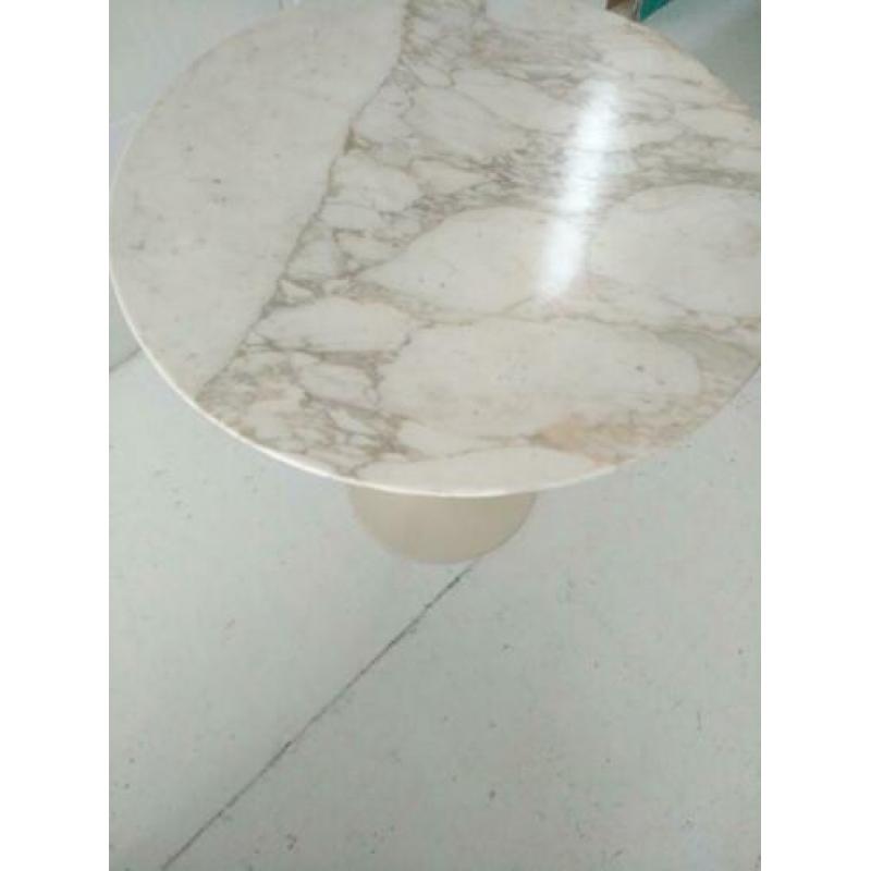 60s Knoll Eero Saarinen tulip bijzet tafel marmer calacatta