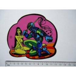 sticker Pinup 1972 Plastic screen production pin up art dik