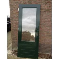Hardhouten buitendeur dub.glas H 211 Br 82,5 cm Nr. 2026
