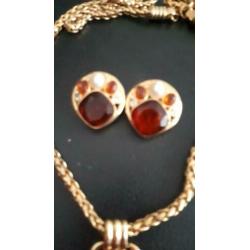 Sieraden set ketting/oorbellen Spaanse designer David Grau
