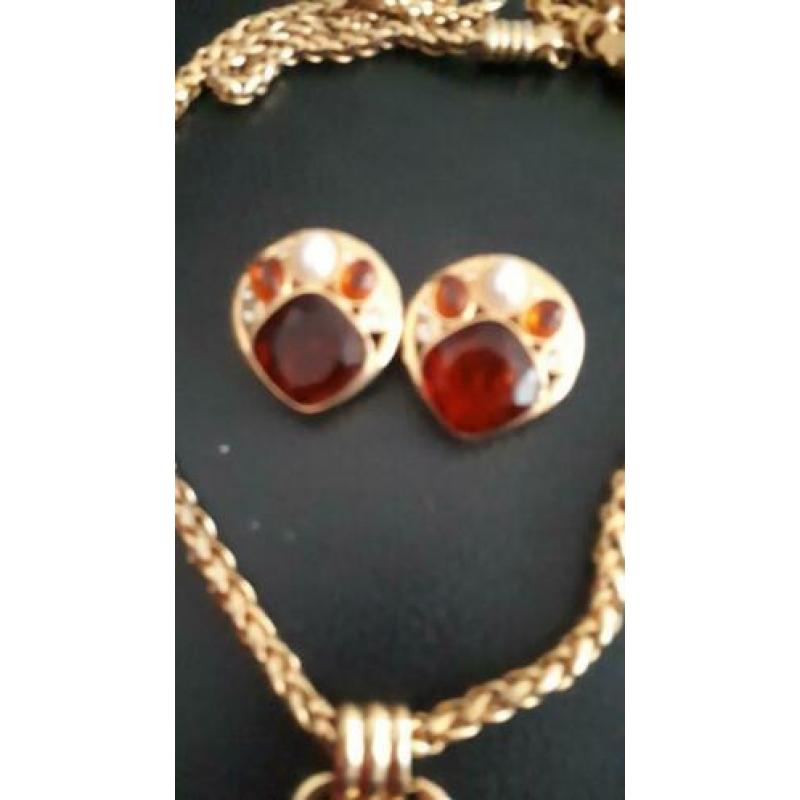 Sieraden set ketting/oorbellen Spaanse designer David Grau