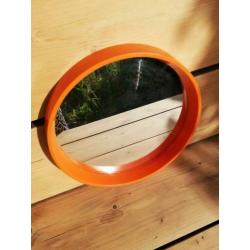 Retro vintage oranje spiegel!