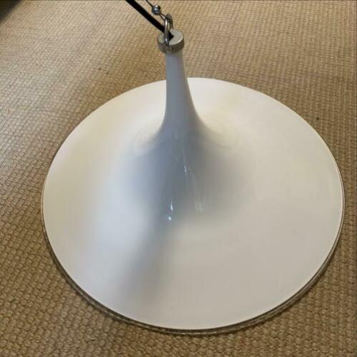 Vintage heksenhoed lamp van glas.