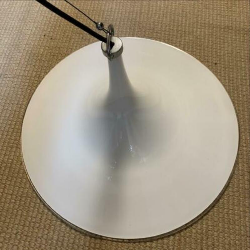 Vintage heksenhoed lamp van glas.