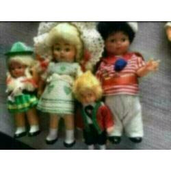 Poppenhuispopje oud celluloid popje v antiek poppenhuis pop