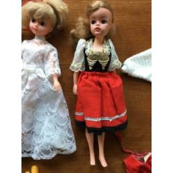 5 Barbie Sindy fleur poppen met kleding, schoentjes etc.