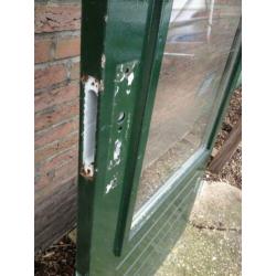 Hardhouten buitendeur dub.glas H 211 Br 82,5 cm Nr. 2026