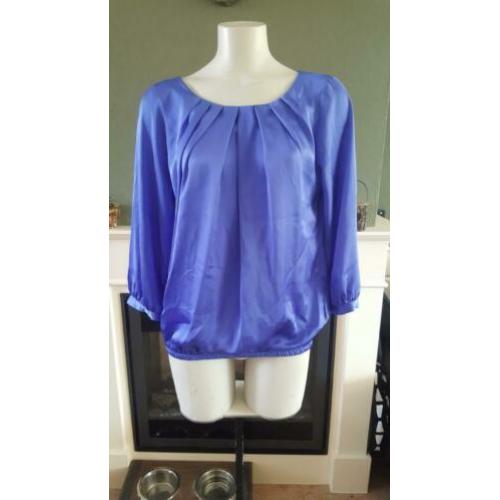 ZGAN prachtige paars blauwe STEPS top M 38/40, topje blauw