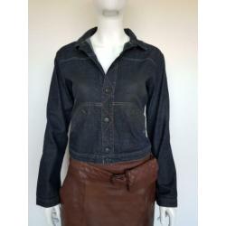 Marithé et Francois Girbaud denim jasje Mt. 38. Donkerblauw.