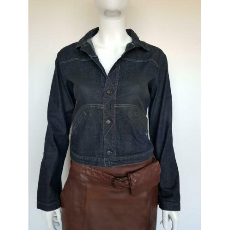Marithé et Francois Girbaud denim jasje Mt. 38. Donkerblauw.
