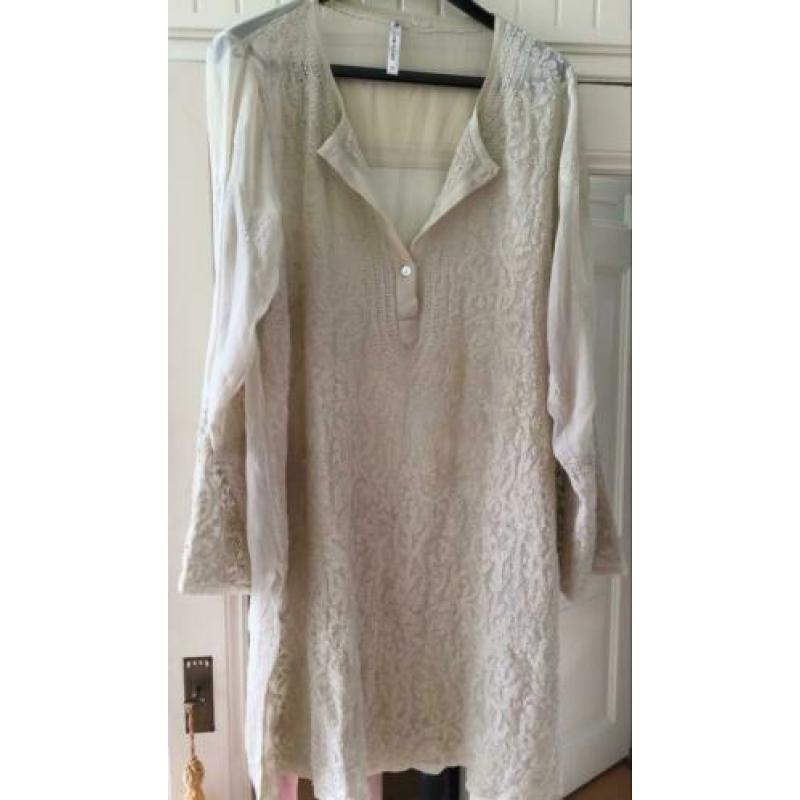 Mooie Lace and Loom tuniek zandkleur mt XL