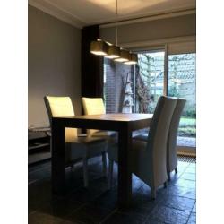 Eettafel koffiebruin 160x90x78