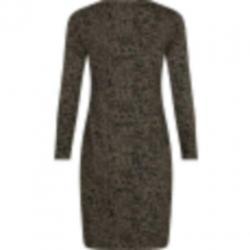 ZGAN beige zwart print jurkje van Purdey (Sey) maat 38.