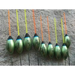 adv 266 / NIEUW mixset 15 dobbers BAZZERLA