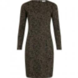 ZGAN beige zwart print jurkje van Purdey (Sey) maat 38.