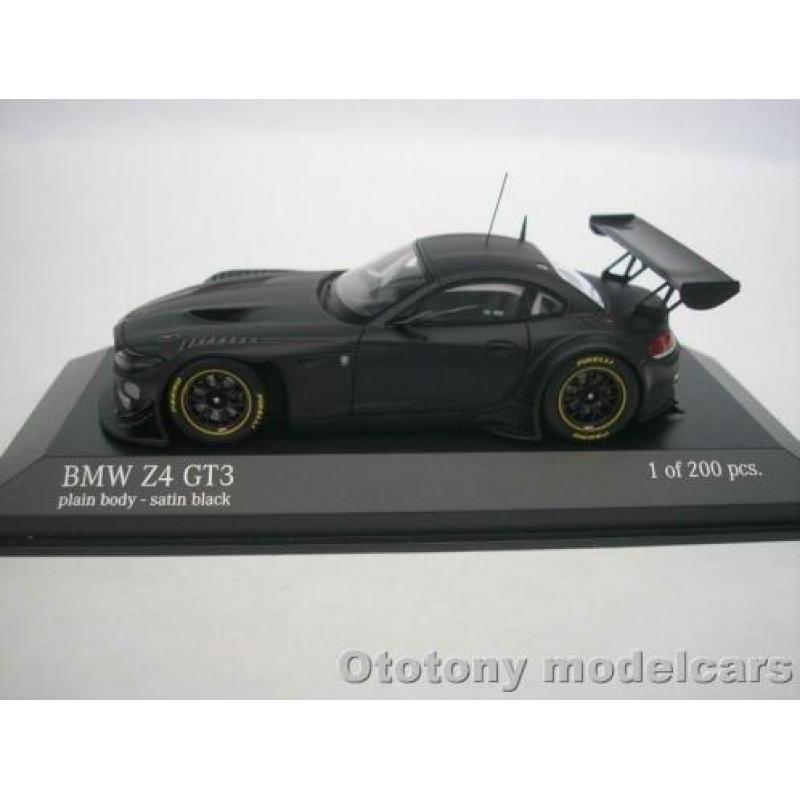 Bmw Z4 GT3 Plain Body 2013 Mat Zwart 1/43 Minichamps