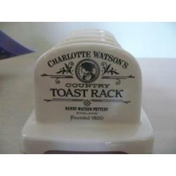 Vintage toast/serverstandaard.Keramiek.Charlotte Watson.