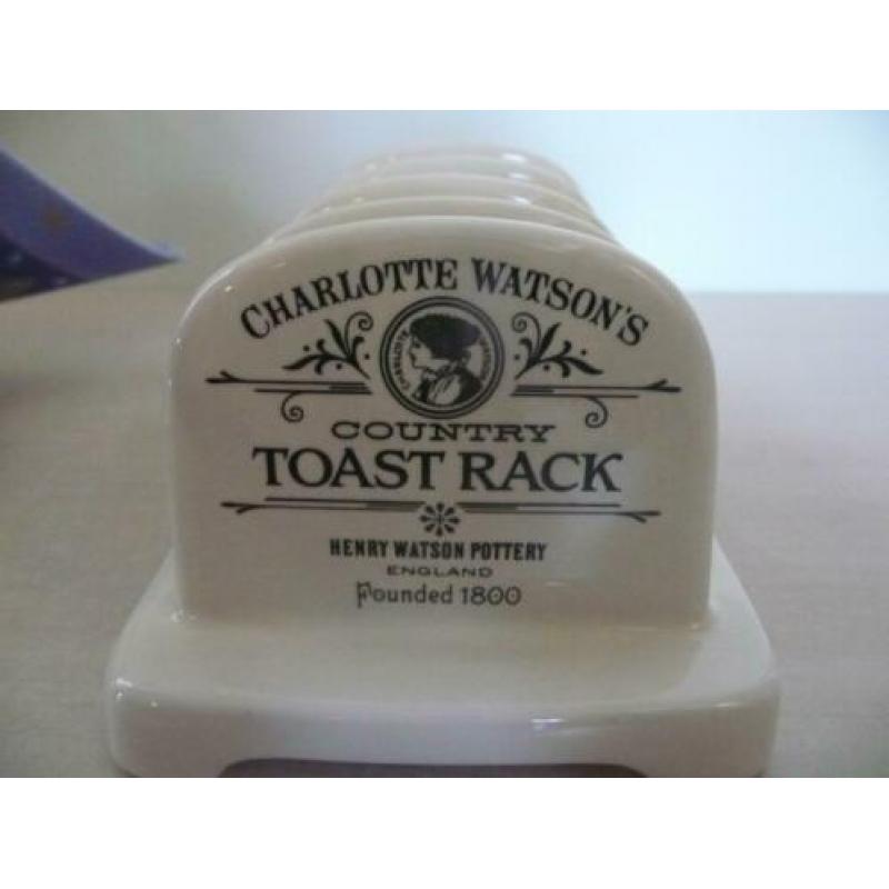 Vintage toast/serverstandaard.Keramiek.Charlotte Watson.