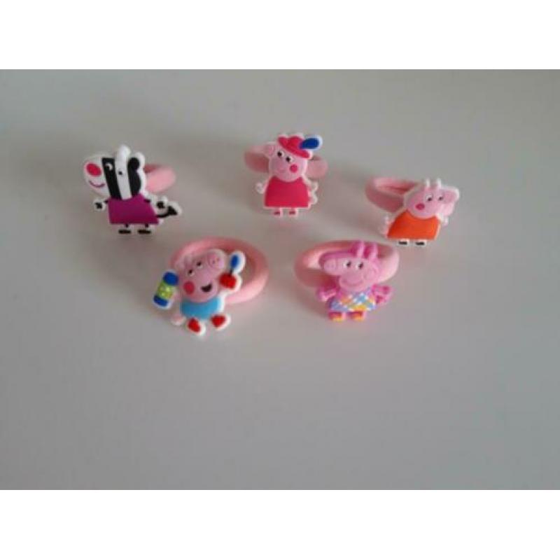 Nieuwe Peppa Big haar elastiekjes set (2) voor € 4,-