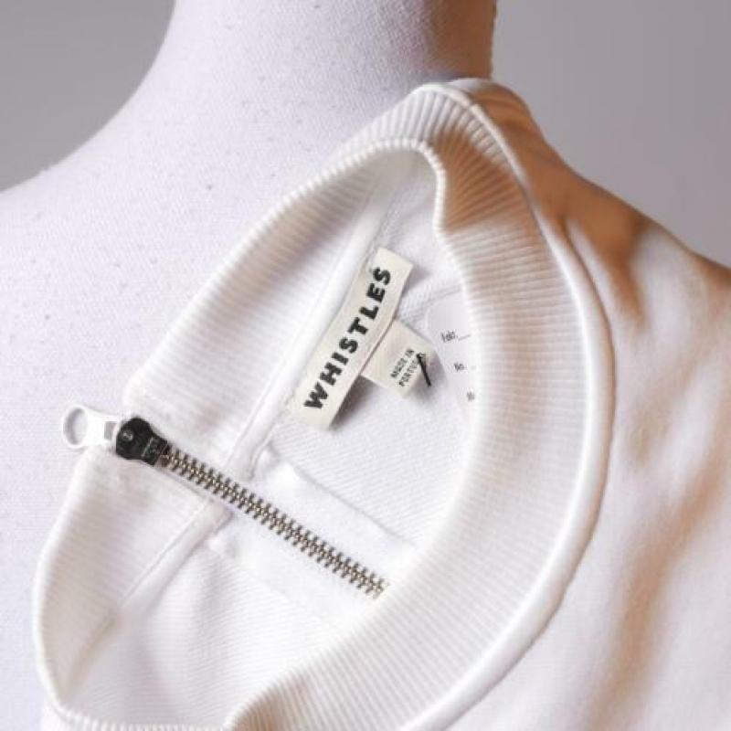 WHISTLES witte korte sweater maat S ZGAN