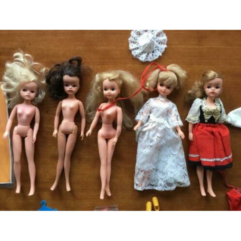 5 Barbie Sindy fleur poppen met kleding, schoentjes etc.