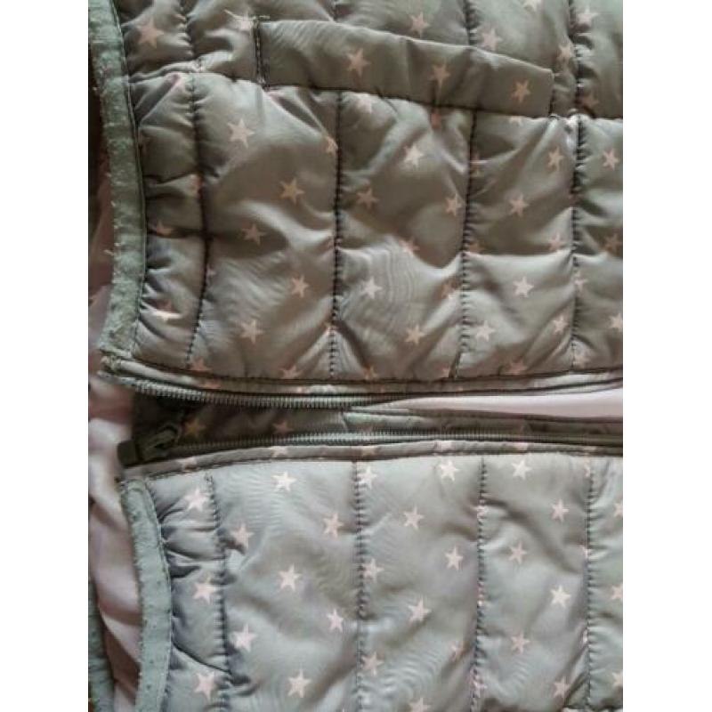 Winterjas grijs / roze (mt 122)