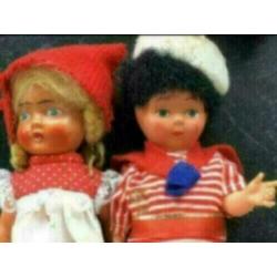 Poppenhuispopje oud celluloid popje v antiek poppenhuis pop