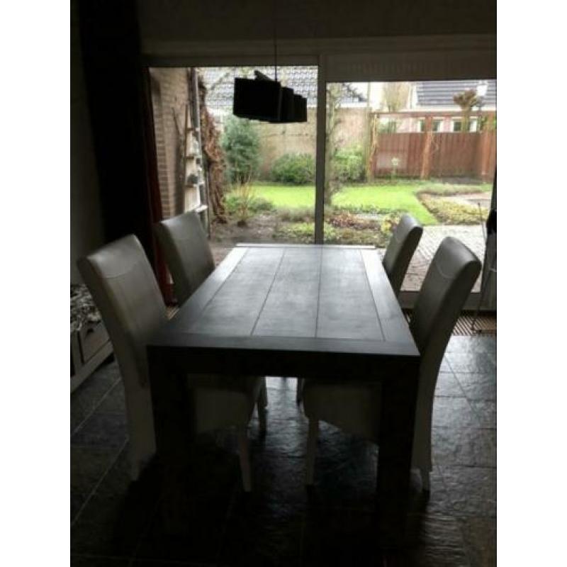 Eettafel koffiebruin 160x90x78