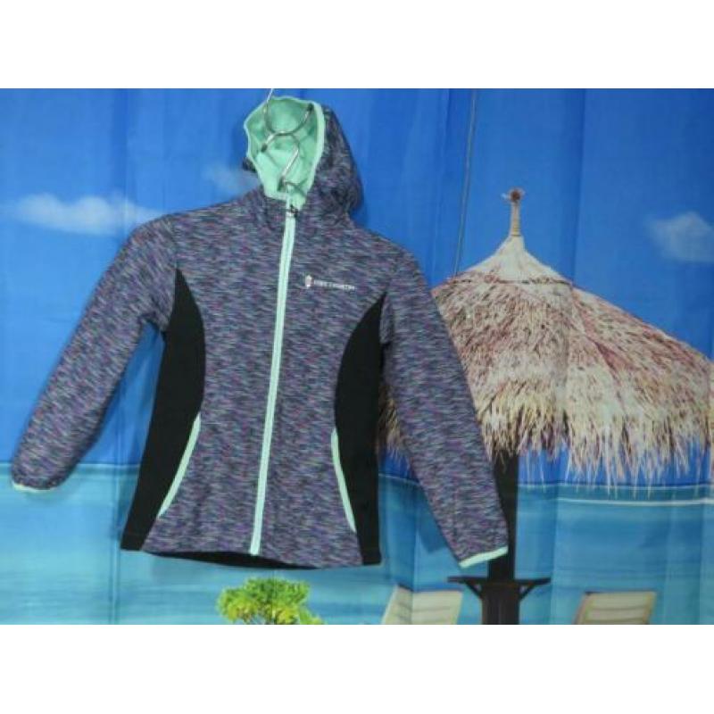 blauw roze wind cheat jas 7-8 jr. 122/128 van Free country