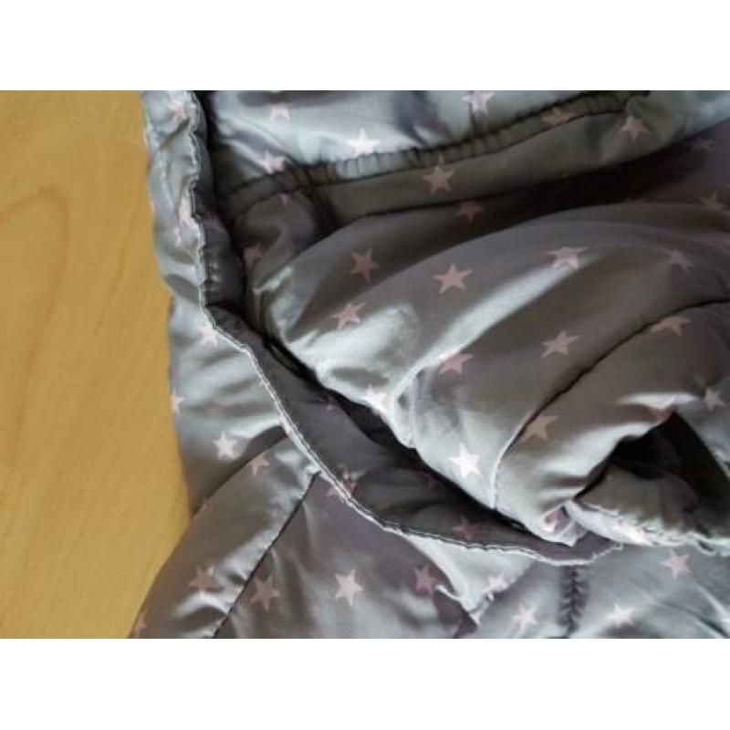 Winterjas grijs / roze (mt 122)