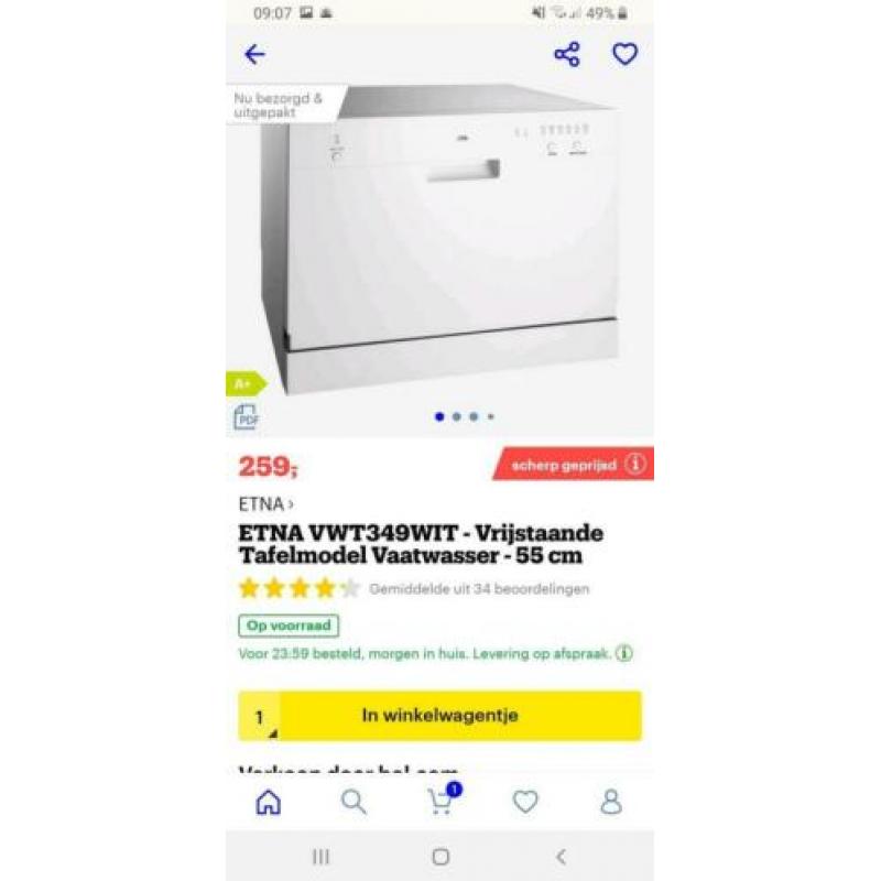 Kleine vaatwasser