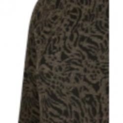ZGAN beige zwart print jurkje van Purdey (Sey) maat 38.