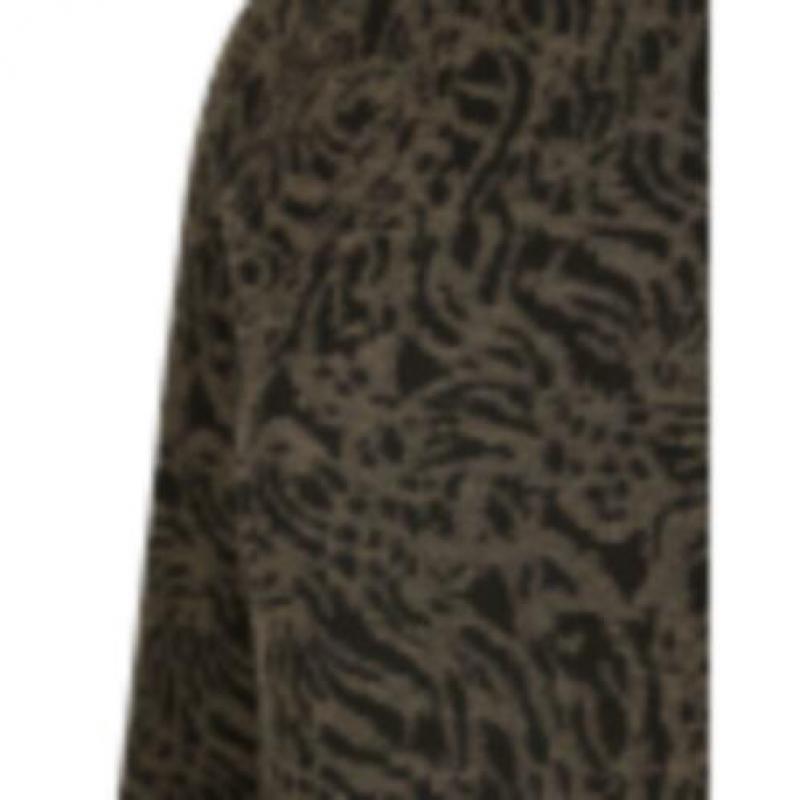 ZGAN beige zwart print jurkje van Purdey (Sey) maat 38.